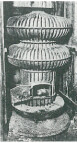 1895年ごろの除虫菊乾燥機（大日本除虫菊）